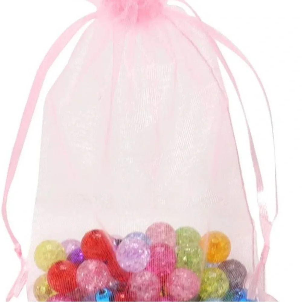20 Pink Organza Gift Bags
